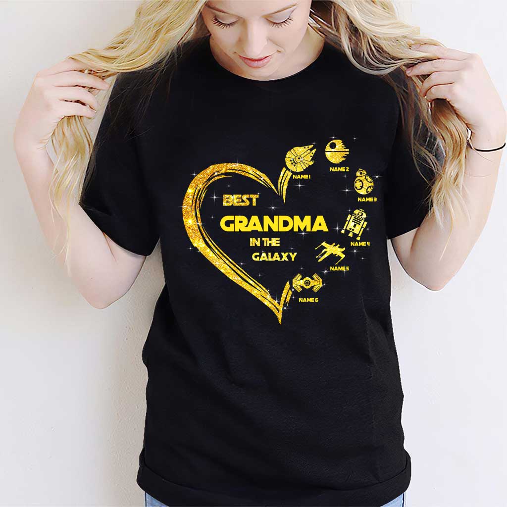Personalized Best Grandma in the Galaxy T-shirt & Hoodie Gift for Mother's Day