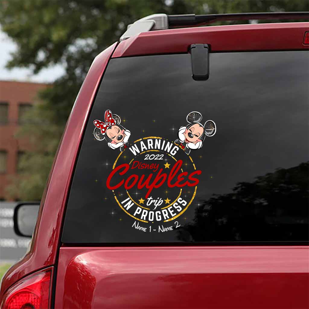 Personalized Disney Couples Trip Warning Decal for Car