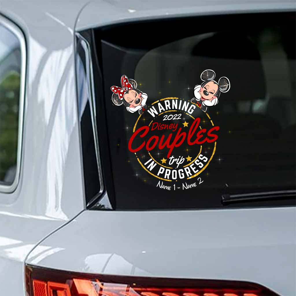 Personalized Disney Couples Trip Warning Decal for Car