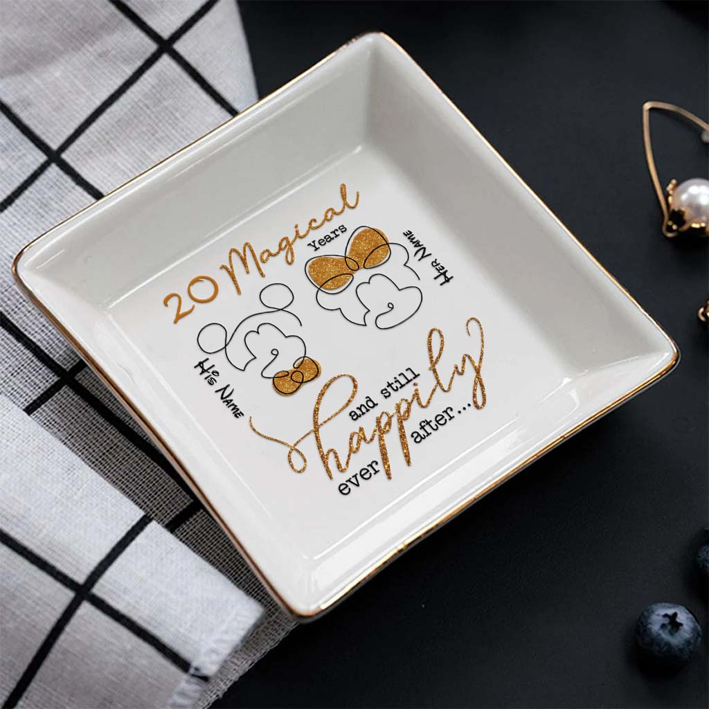 Personalized Couple Jewelry Dish Custom Name Gift for Anniversary