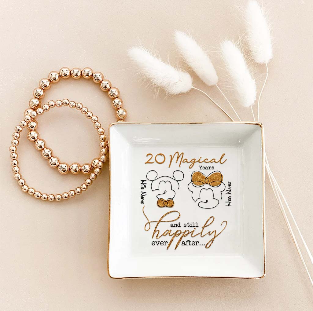 Personalized Couple Jewelry Dish Custom Name Gift for Anniversary