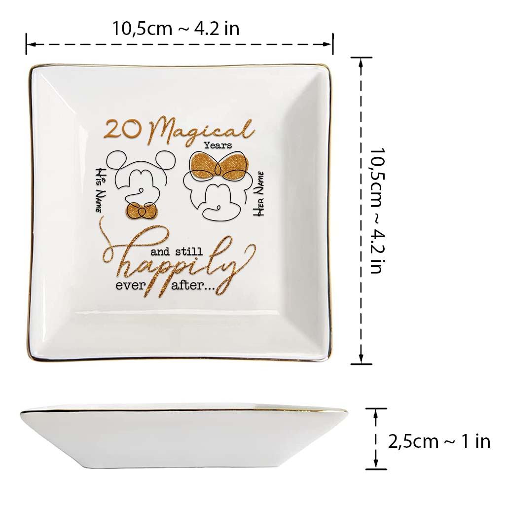 Personalized Couple Jewelry Dish Custom Name Gift for Anniversary