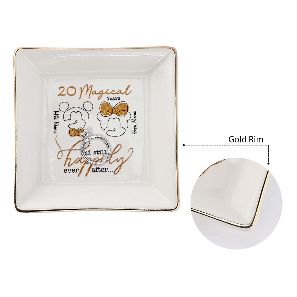 Personalized Couple Jewelry Dish Custom Name Gift for Anniversary