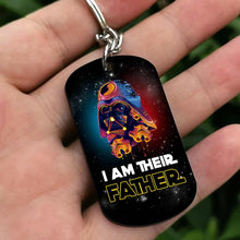 Load image into Gallery viewer, Personalized Stainless Steel Keychain I Am Their Father Gift for Dad
