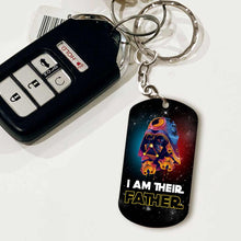 Load image into Gallery viewer, Personalized Stainless Steel Keychain I Am Their Father Gift for Dad
