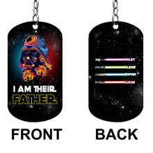 Load image into Gallery viewer, Personalized Stainless Steel Keychain I Am Their Father Gift for Dad
