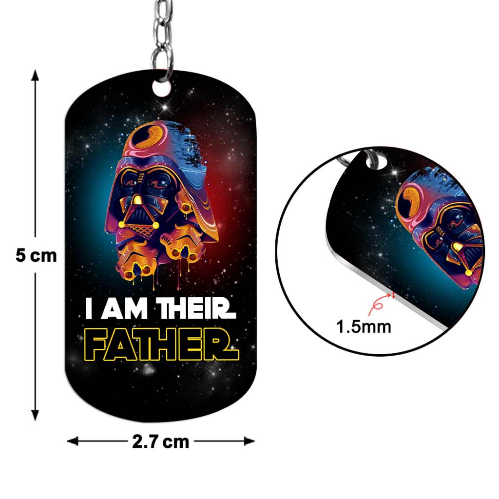 Personalized Stainless Steel Keychain I Am Their Father Gift for Dad