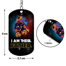 Load image into Gallery viewer, Personalized Stainless Steel Keychain I Am Their Father Gift for Dad
