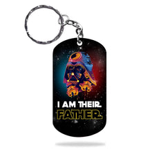 Load image into Gallery viewer, Personalized Stainless Steel Keychain I Am Their Father Gift for Dad
