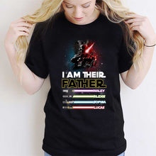Load image into Gallery viewer, Personalized Father T-shirt &amp; Hoodie with Custom Names | Father's Day Gift

