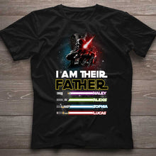 Load image into Gallery viewer, Personalized Father T-shirt &amp; Hoodie with Custom Names | Father's Day Gift
