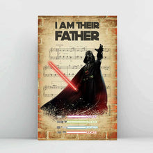 Load image into Gallery viewer, Personalized Darth Vader Father's Day Poster Custom Name Gift
