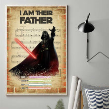 Load image into Gallery viewer, Personalized Darth Vader Father's Day Poster Custom Name Gift
