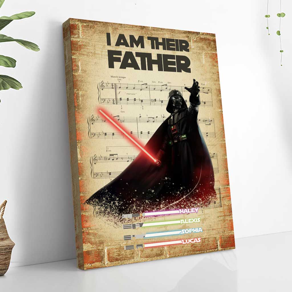 Personalized Darth Vader Father's Day Poster Custom Name Gift
