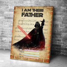 Load image into Gallery viewer, Personalized Darth Vader Father's Day Poster Custom Name Gift
