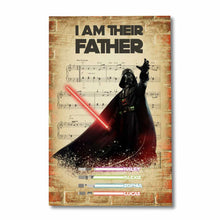 Load image into Gallery viewer, Personalized Darth Vader Father's Day Poster Custom Name Gift
