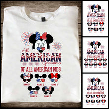 Load image into Gallery viewer, Personalized All American Grandma T-Shirt Hoodie Custom Names Gift
