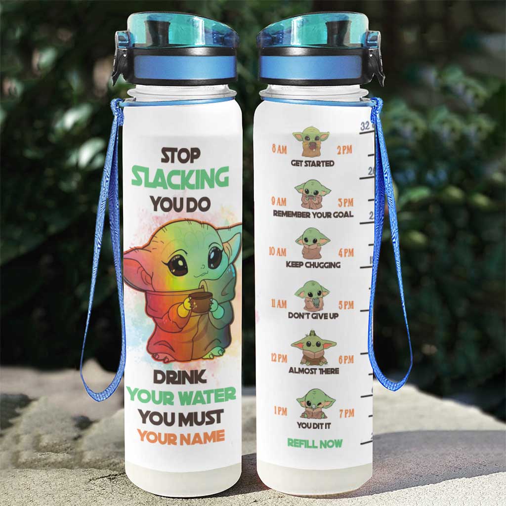 Personalized Water Tracker Bottle with Infuser Custom Name Gift for Kids