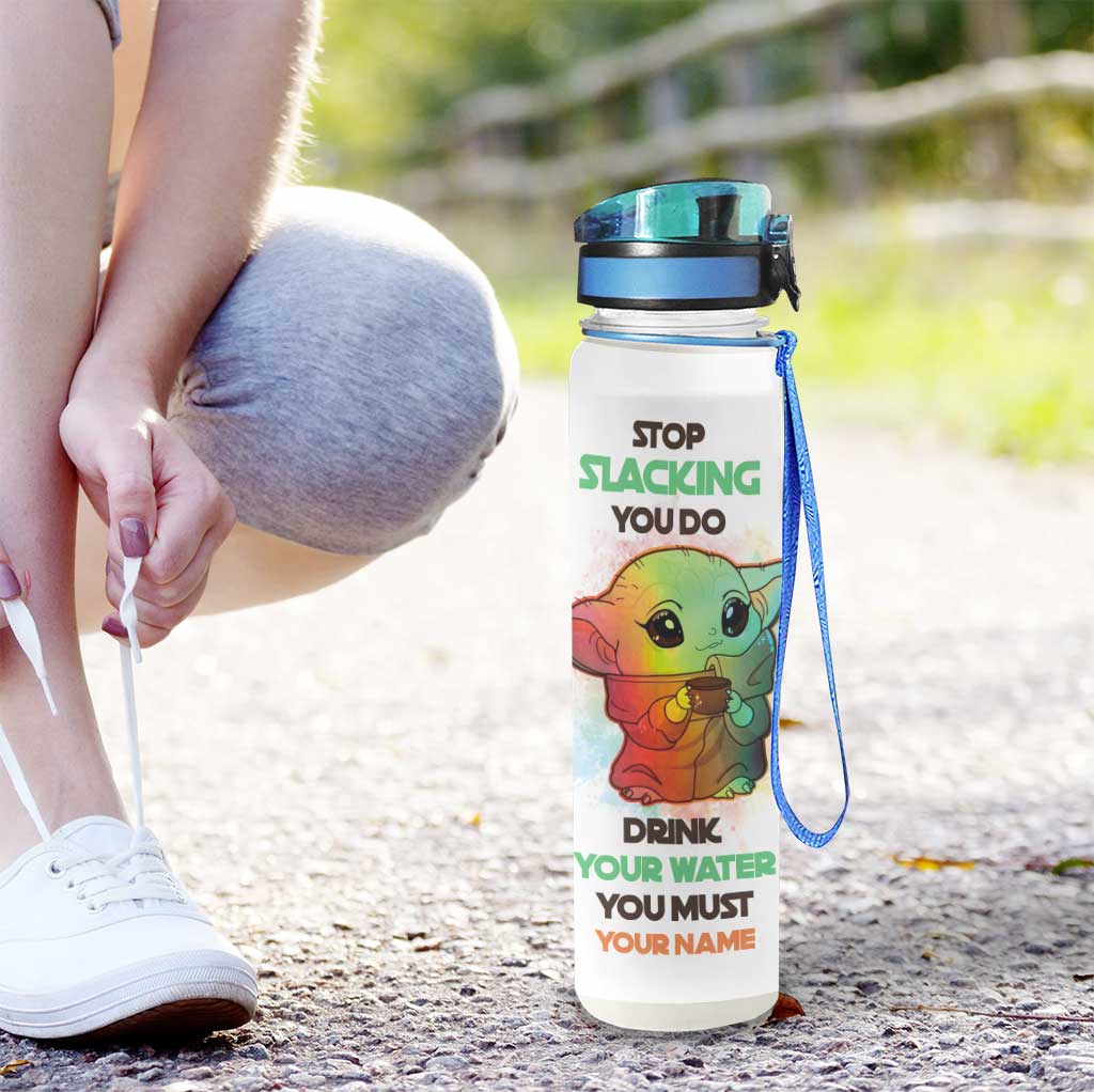 Personalized Water Tracker Bottle with Infuser Custom Name Gift for Kids
