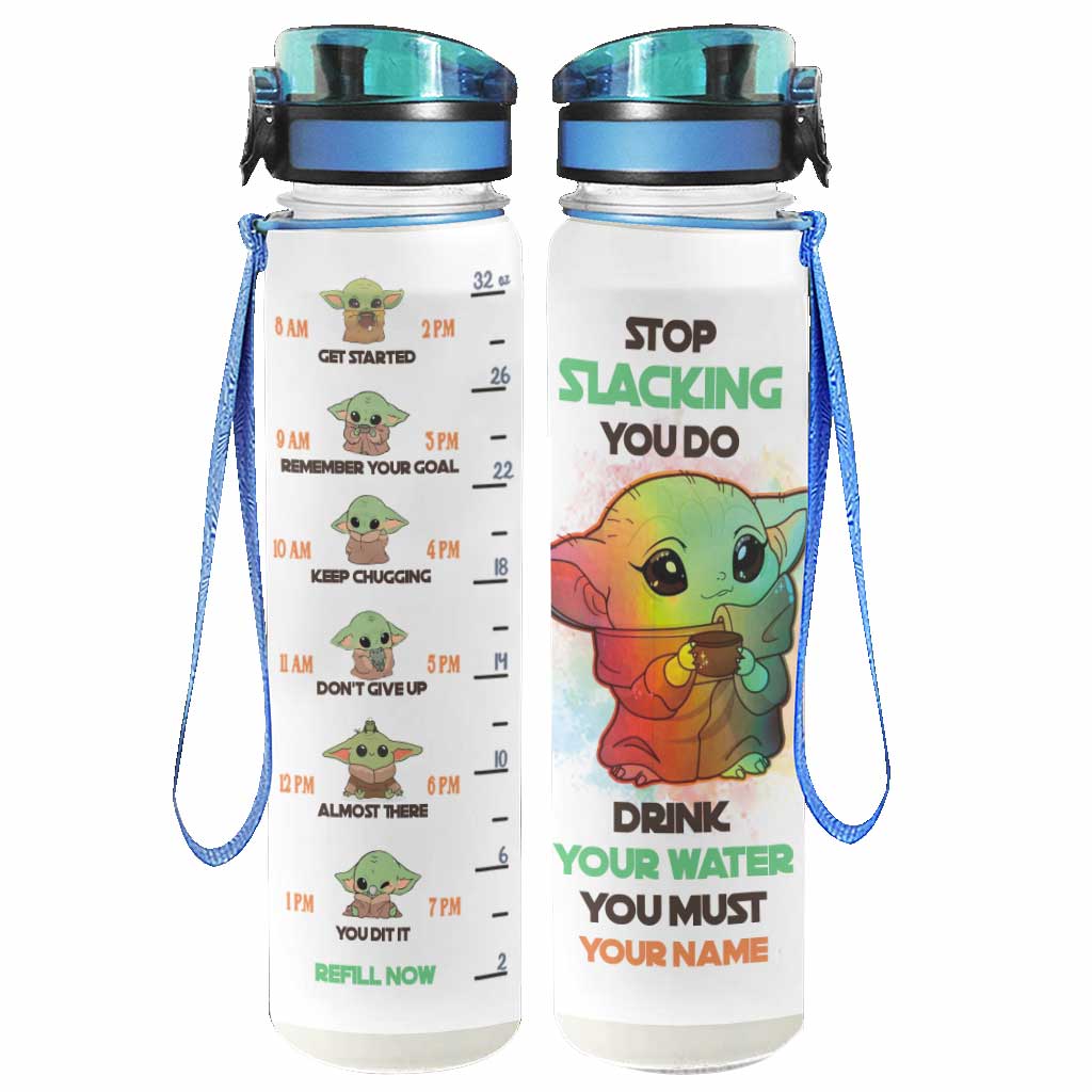 Personalized Water Tracker Bottle with Infuser Custom Name Gift for Kids