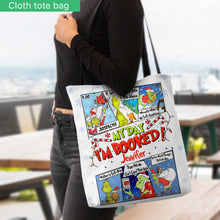 Load image into Gallery viewer, Personalized Grinch Tote Bag Custom Name Christmas Gift
