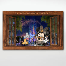 Load image into Gallery viewer, Personalized Best Grandma Ever Mouse Canvas Poster Gift
