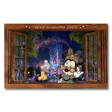 Load image into Gallery viewer, Personalized Best Grandma Ever Mouse Canvas Poster Gift

