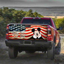 Load image into Gallery viewer, Happy 4th of July Truck Tailgate Decal USA Flag Design

