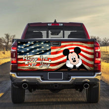 Load image into Gallery viewer, Happy 4th of July Truck Tailgate Decal USA Flag Design
