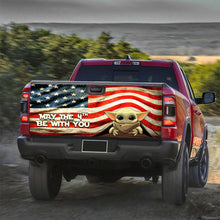 Load image into Gallery viewer, American Flag May The 4th Be With You Truck Tailgate Decal

