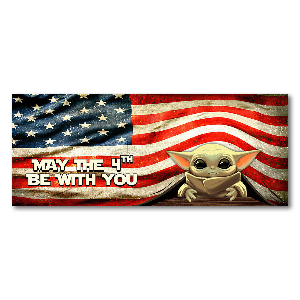 American Flag May The 4th Be With You Truck Tailgate Decal