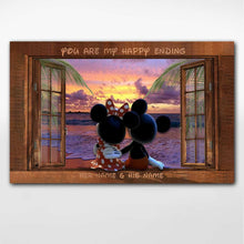 Load image into Gallery viewer, Personalized Couple Canvas You Are My Happy Ending Gift
