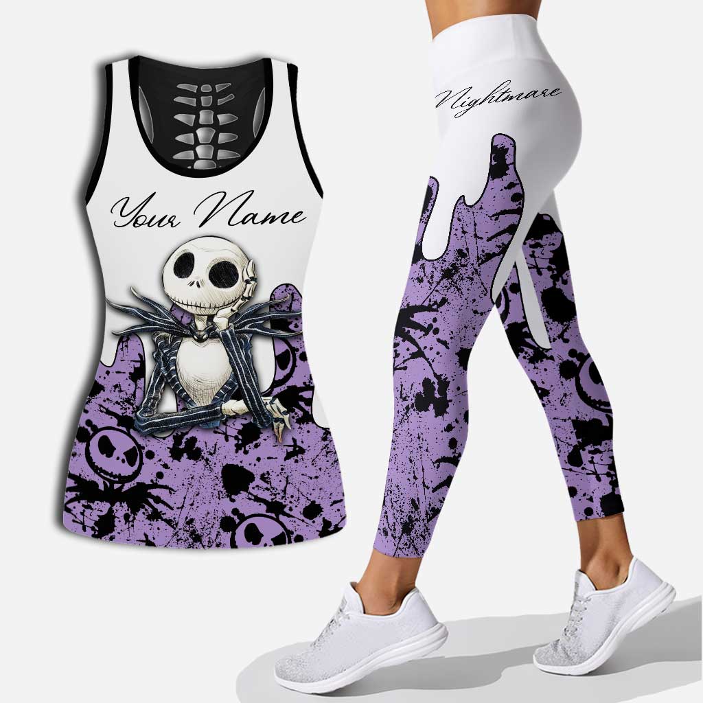 Personalized Nightmare Hollow Tank Top & Leggings Custom Name Gift