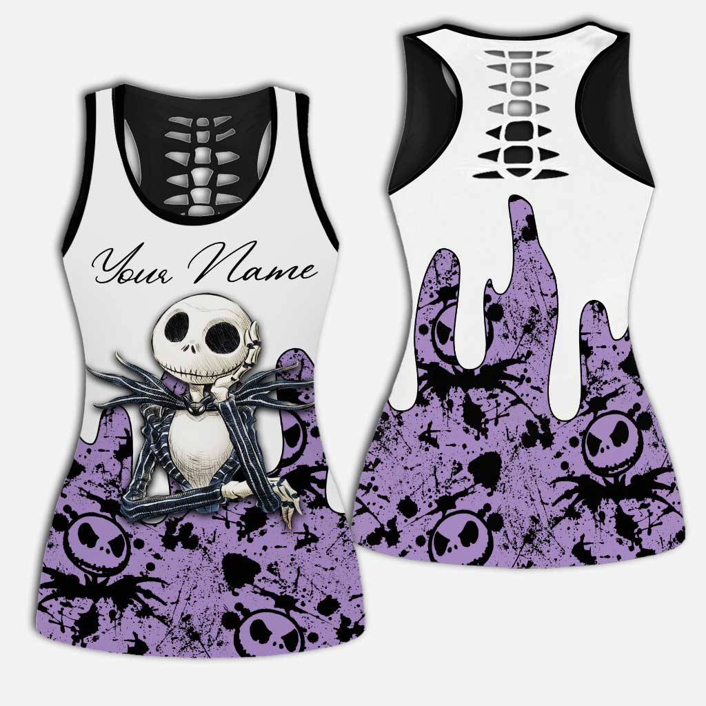 Personalized Nightmare Hollow Tank Top & Leggings Custom Name Gift