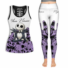 Load image into Gallery viewer, Personalized Nightmare Hollow Tank Top &amp; Leggings Custom Name Gift
