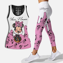 Load image into Gallery viewer, Personalized Minnie Mouse Hollow Tank Top &amp; Leggings Gift for Kids
