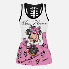 Load image into Gallery viewer, Personalized Minnie Mouse Hollow Tank Top &amp; Leggings Gift for Kids
