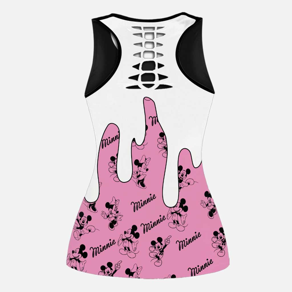 Personalized Minnie Mouse Hollow Tank Top & Leggings Gift for Kids