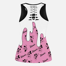 Load image into Gallery viewer, Personalized Minnie Mouse Hollow Tank Top &amp; Leggings Gift for Kids
