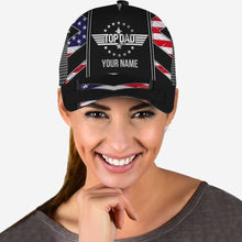 Load image into Gallery viewer, Personalized Independence Day Classic Cap Custom Name Gift for Dad
