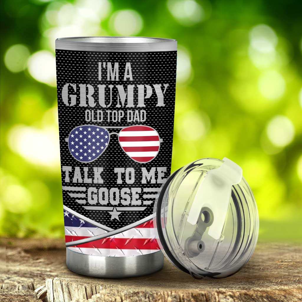 Personalized Independence Day Tumbler Custom Name Gift for Dad