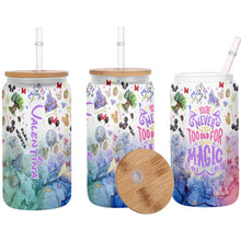 Load image into Gallery viewer, Personalized 16oz Glass Can with Straw Unique Gift for Kids
