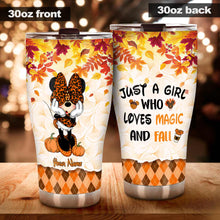 Load image into Gallery viewer, Personalized Fall-Themed Tumbler Custom Name Gift for Halloween and Thanksgiving
