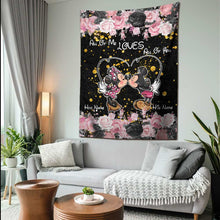 Load image into Gallery viewer, Personalized All Of Me Loves All Of You Mouse Wall Tapestry Gift for Couples
