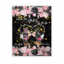 Load image into Gallery viewer, Personalized All Of Me Loves All Of You Mouse Wall Tapestry Gift for Couples
