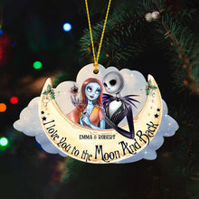 Load image into Gallery viewer, Personalized I Love You To The Moon And Back Ornament for Couples | Custom Christmas Gift
