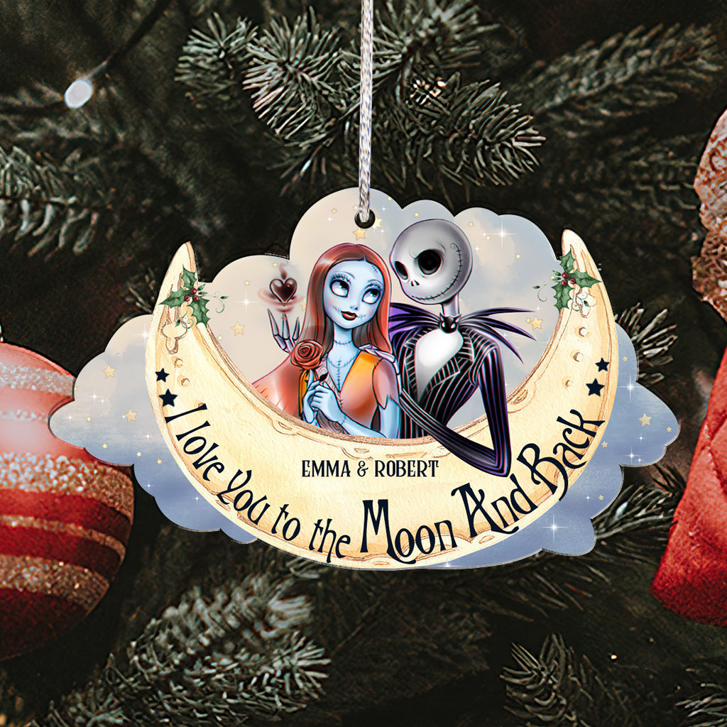 Personalized I Love You To The Moon And Back Ornament for Couples | Custom Christmas Gift