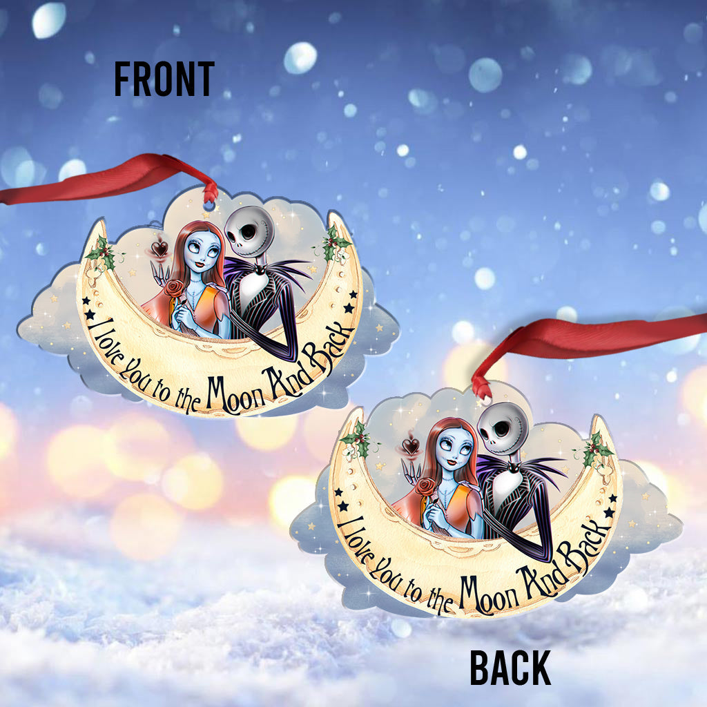 Personalized I Love You To The Moon And Back Ornament for Couples | Custom Christmas Gift
