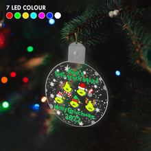 Load image into Gallery viewer, Personalized Round LED Acrylic Ornament for Grandma | Christmas Gift
