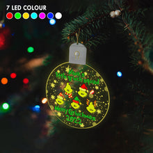 Load image into Gallery viewer, Personalized Round LED Acrylic Ornament for Grandma | Christmas Gift
